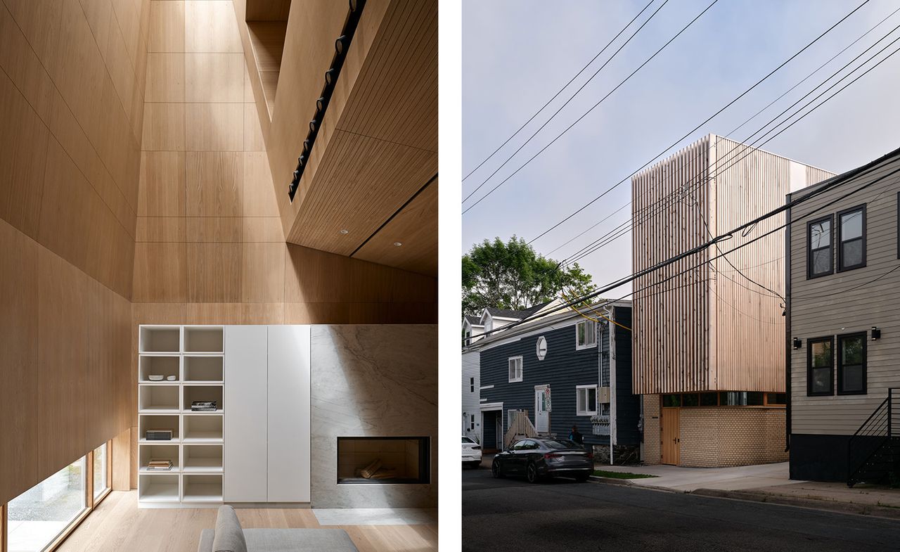 interior and exterior view of Omar Gandhi&#039;s home and office space in Halifax