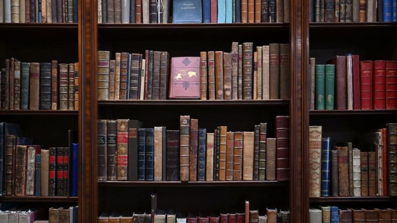 Old classic books in a bookstore