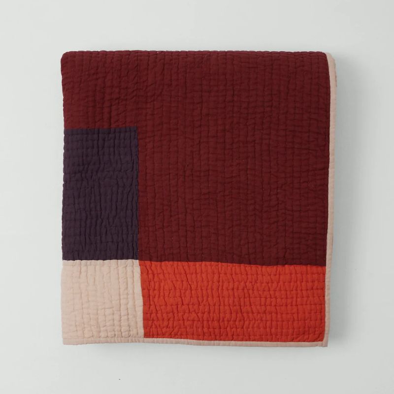 multi-colored patchwork quilt
