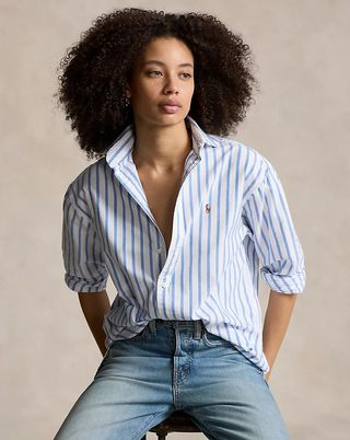 Striped button down shirt