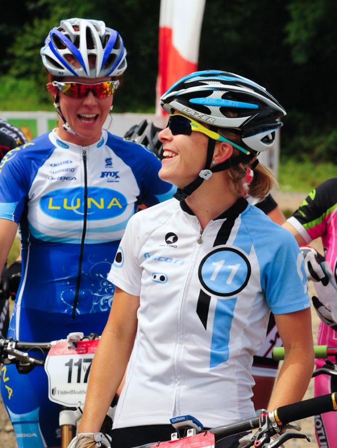 The racers and entire crowd sang happy birthday to Chloe Woodruff at the staring line