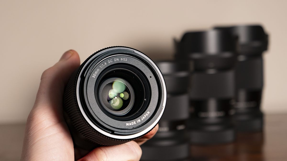 Front element of Sigma 30mm lens