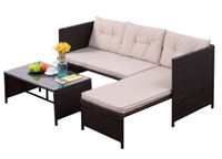 Goplus 3 PCS Outdoor Rattan Furniture Sofa | Was $599.99, now $309.99