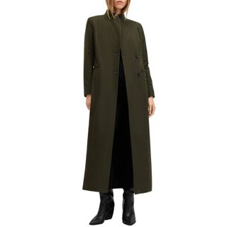 All Saints Sonnie Wool Cashmere Blend Long Coat