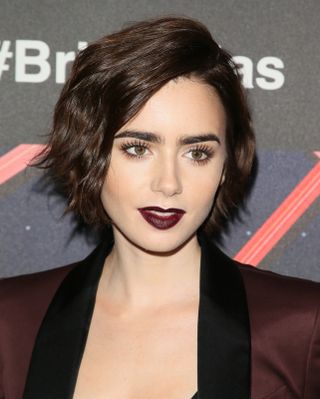 celeb thick hair lily collins