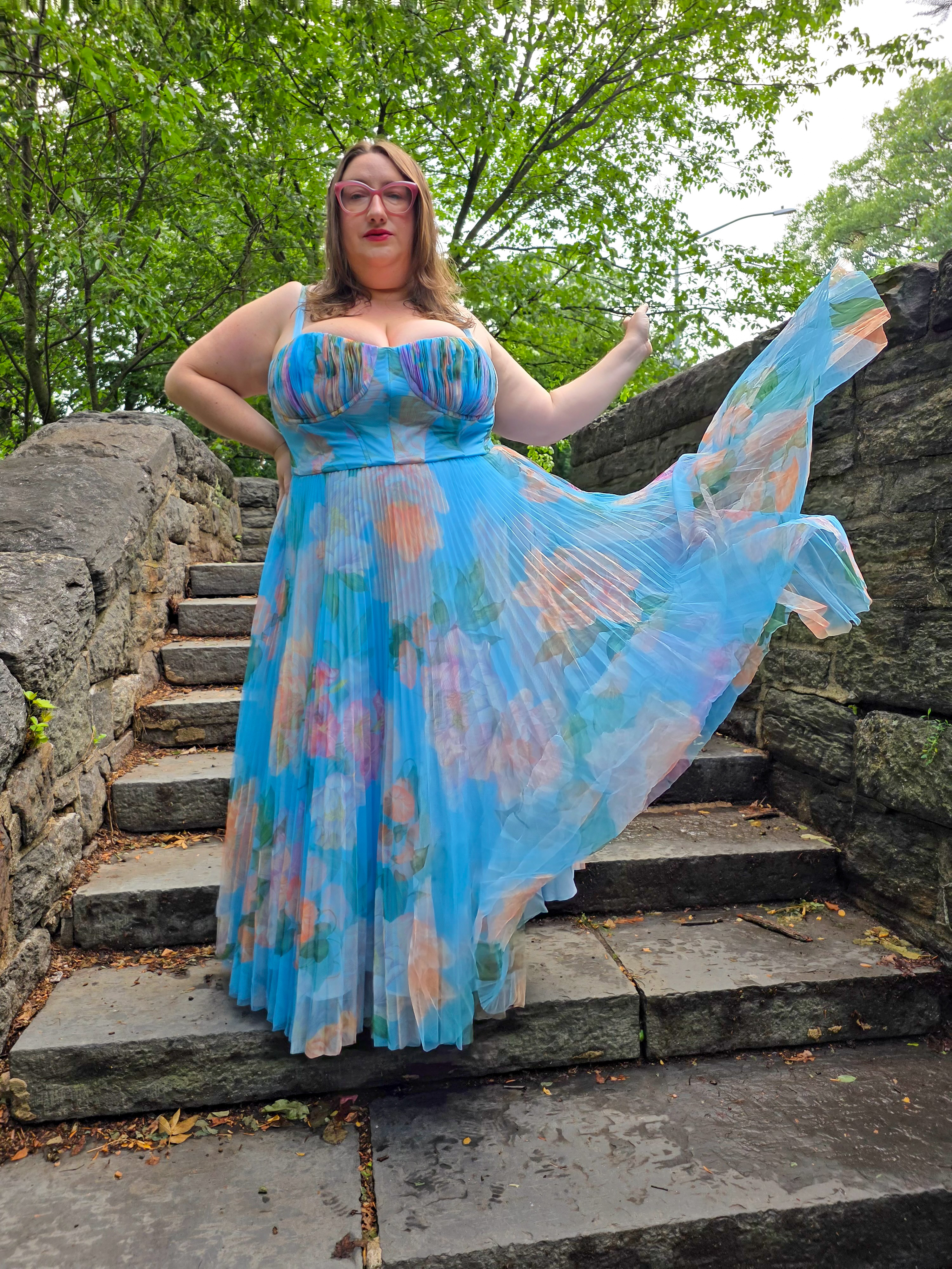 Sarah Chiwaya styles a floral maxi for a plus-size birthday dresses Style at Large Story
