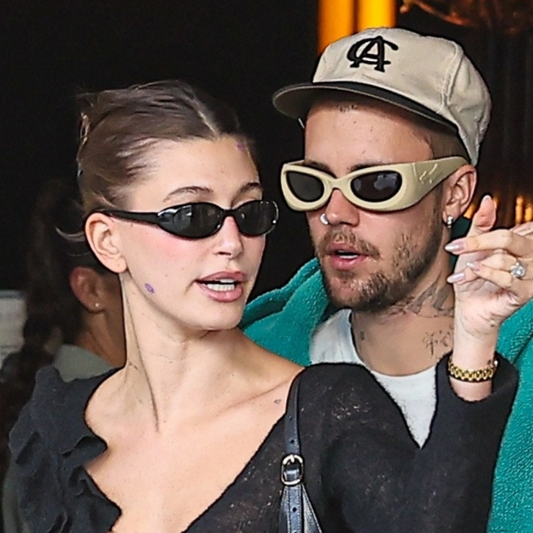 Hailey Bieber Accessorizes Her Sheer Outfit With a $2,450 Gucci Bag and The Row Mules