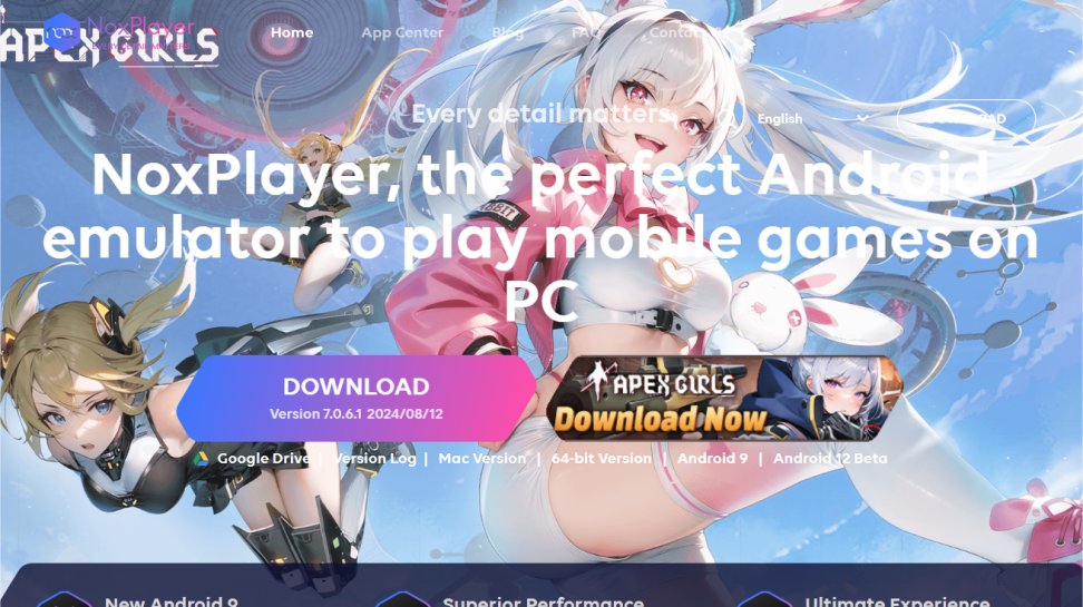 NoxPlayer website screenshot (May 2025).