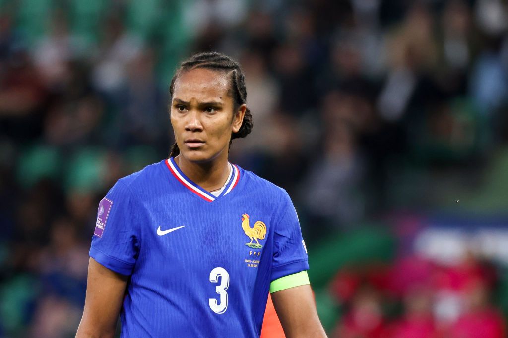 France women Olympics 2024 squad Wendie Renard #3 of France looks on during the UEFA Women&#039;s EURO 2025 qualifying match between France and England at Stade Geoffroy-Guichard on June 4, 2024 in Saint-Etienne, France.(Photo by Catherine Steenkeste/Getty Images)