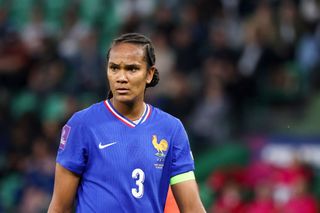 France women Olympics 2024 squad Wendie Renard #3 of France looks on during the UEFA Women's EURO 2025 qualifying match between France and England at Stade Geoffroy-Guichard on June 4, 2024 in Saint-Etienne, France.(Photo by Catherine Steenkeste/Getty Images)