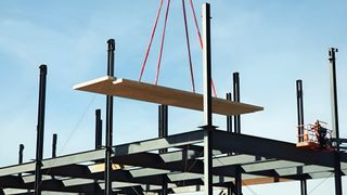 Cross-laminated timber being used in two new Microsoft datacentres under construction in northern Virginia.