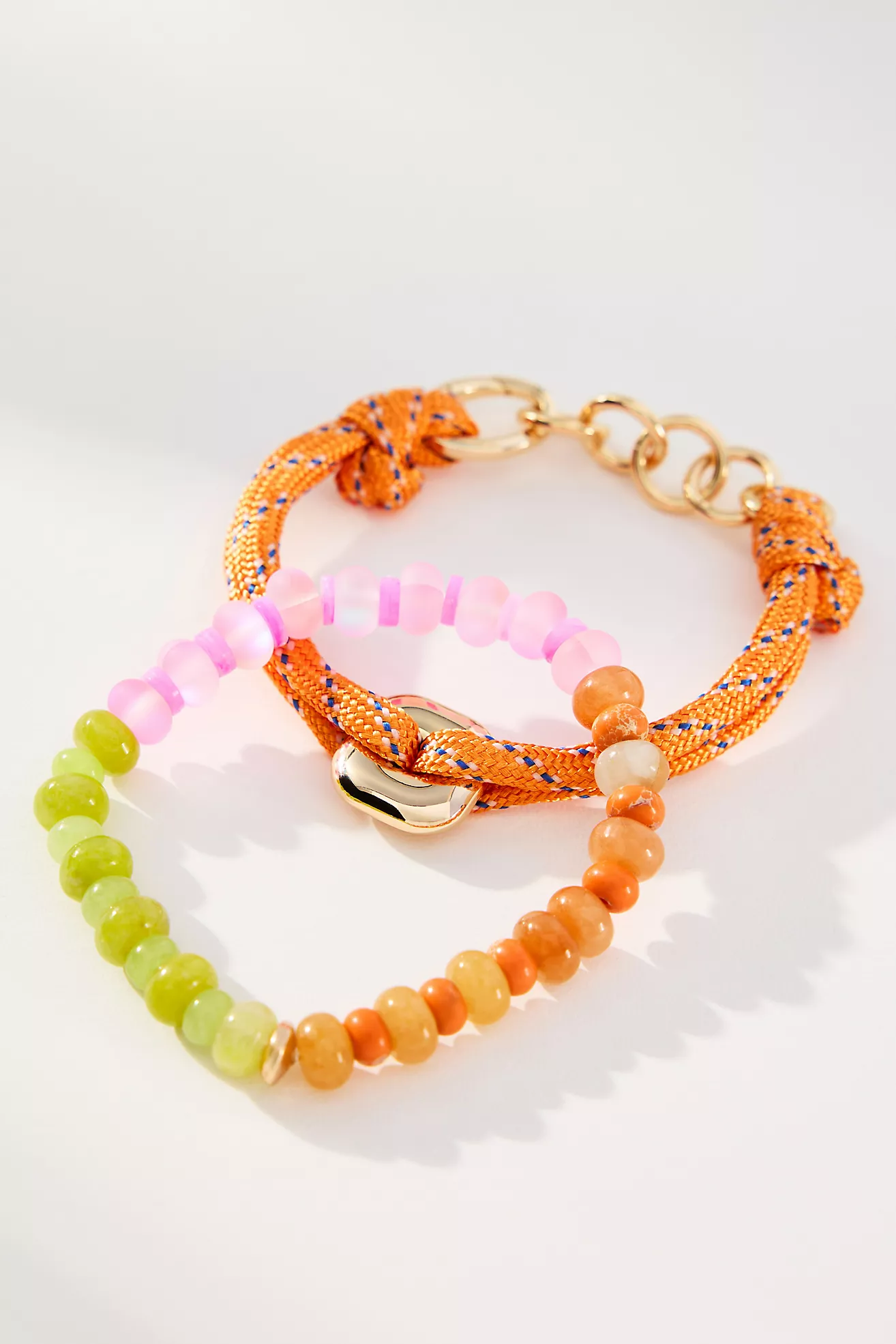 Mixed Bead Bracelets, Set of 2