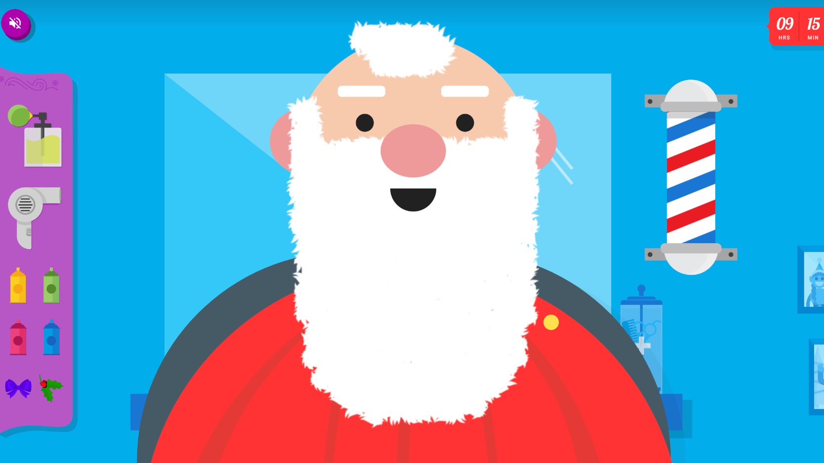 Скриншот игры Google Santa Tracker Santa Selfie