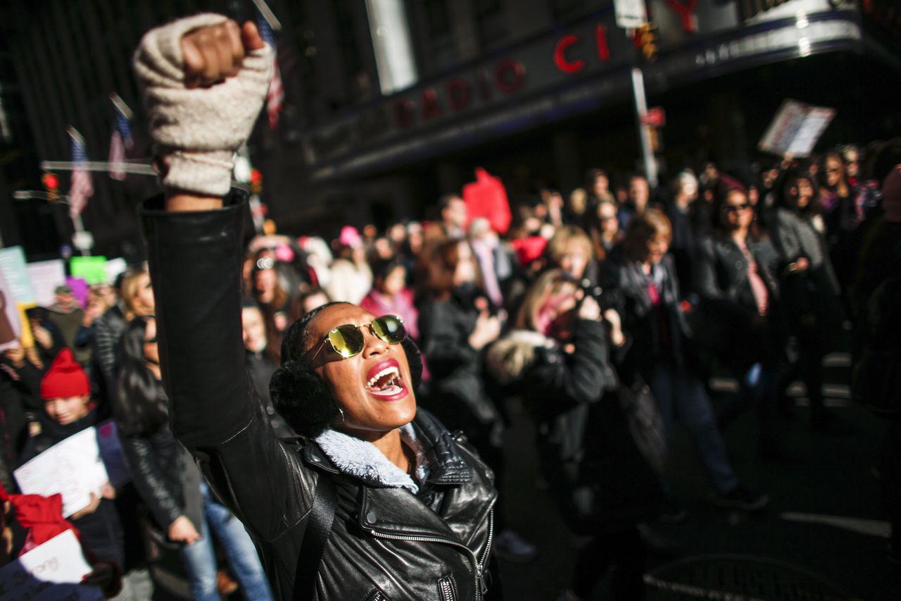 womens march protestor