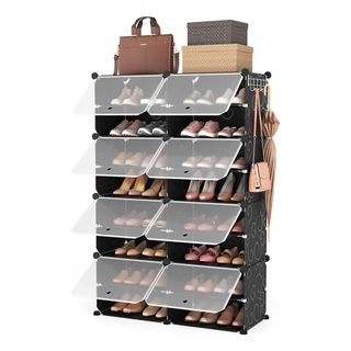 VASAGLE 8 Tier Shoe Rack, Shoe Organizer for Closet, Entryway, 32