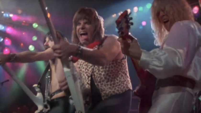 Harry Shearer, Christopher Guest, and Michael McKean performing music in This Is Spinal Tap