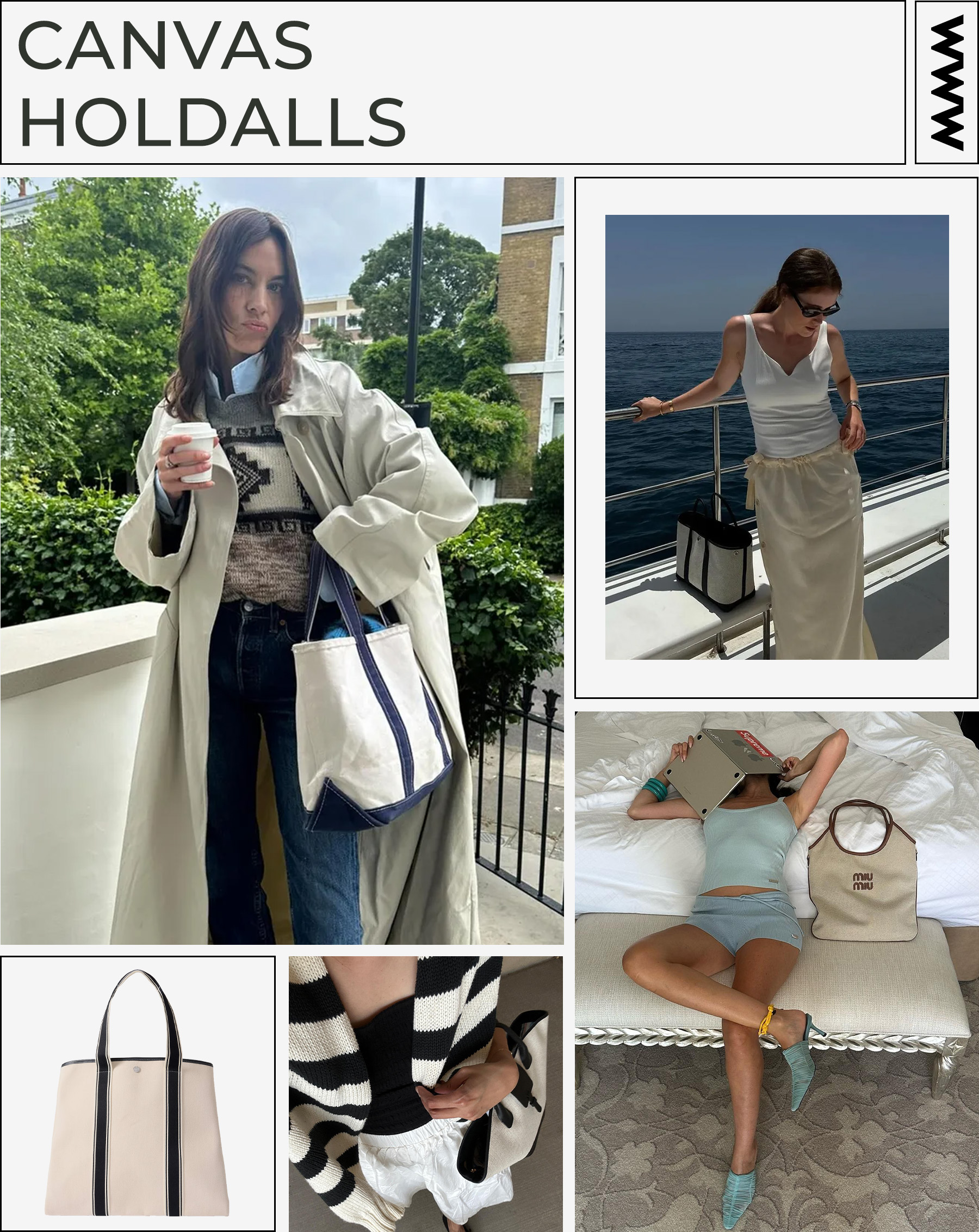 women wear canvas bags