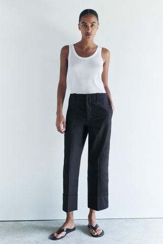 Turned-Up Cuff Chino Pants Zw Collection