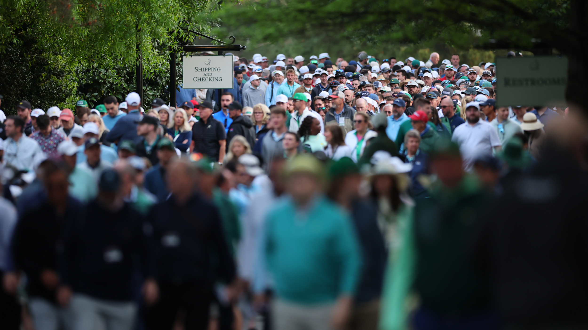 Patrons at Augusta National