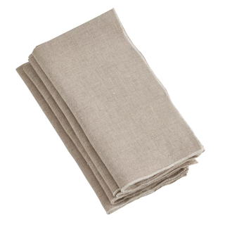 linen napkins with darker piping