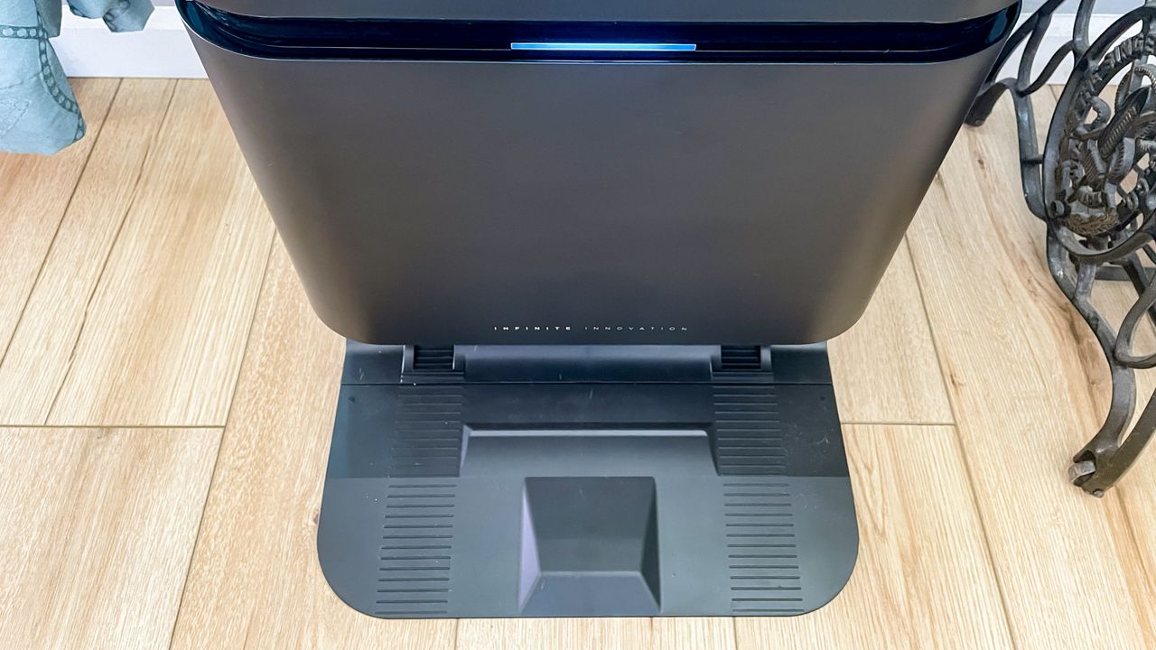 Eureka J15 Max Ultra robot vacuum on hard wood floor