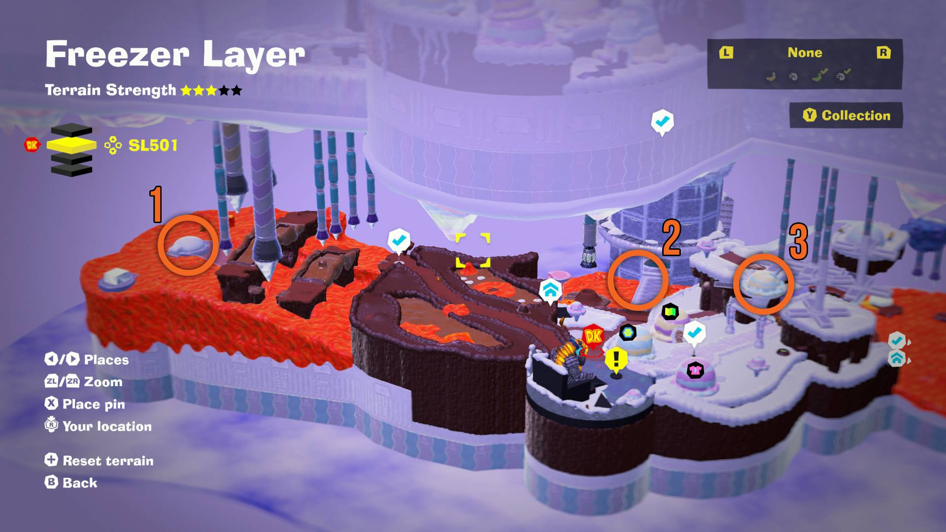 Donkey Kong Bananza Zebra Bananza ancient record piece map