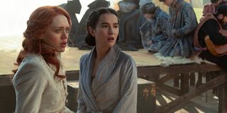 Daisy Head and Jessie Mei Li as Genya and Alina in Shadow And Bone