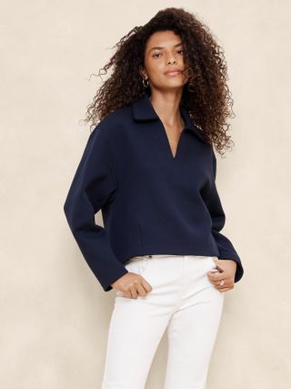 banana republic, Scuba Popover Sweatshirt