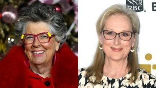 Prue Leith and Meryl Streep wearing eyeglasses trends 2024