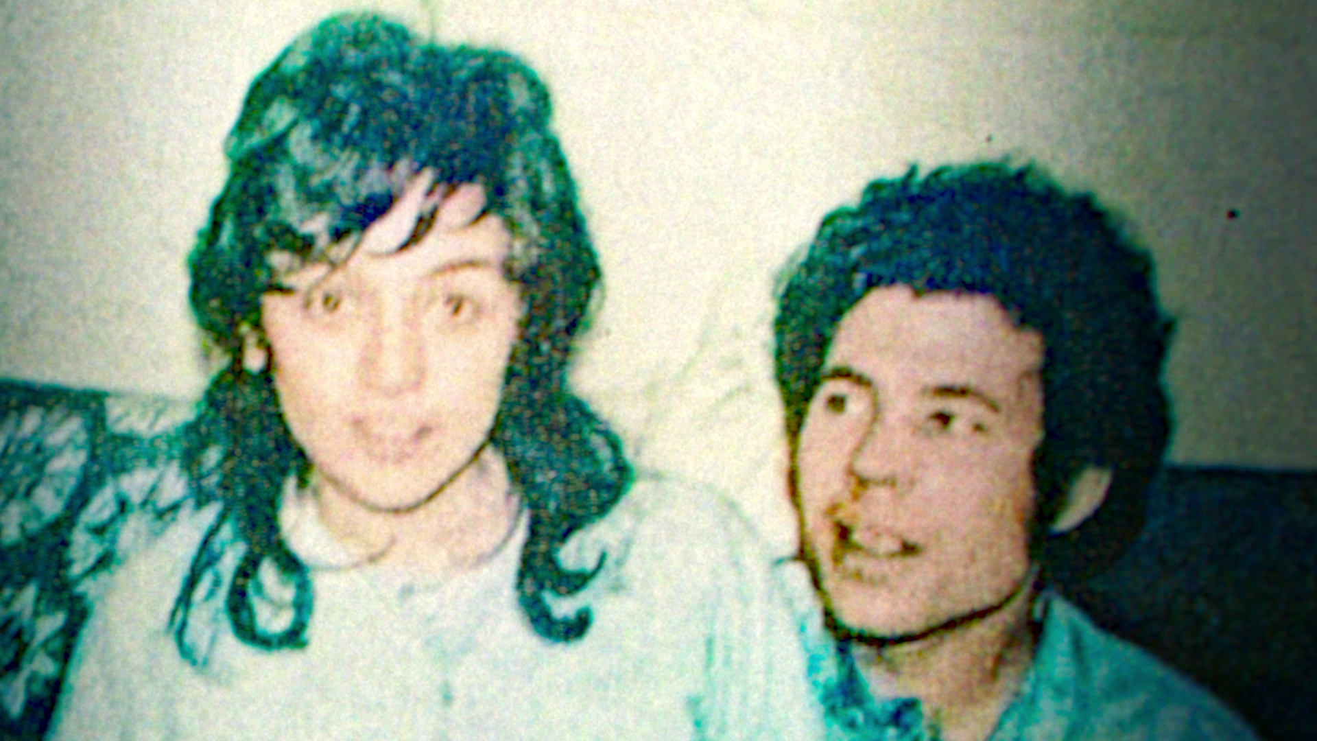 an old photo of rose and fred west sitting together on a couch from the documentary Fred and Rose West: A British Horror Story