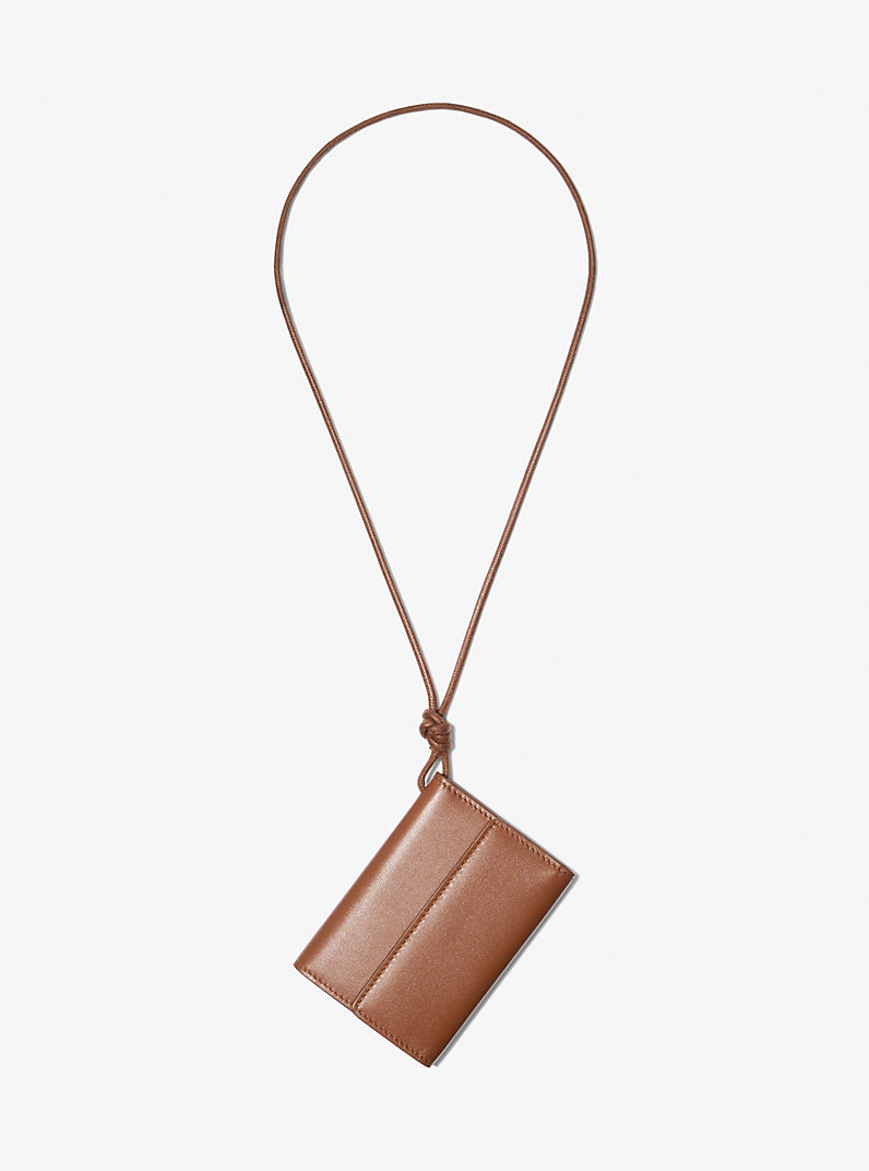 Leather Card Holder Necklace