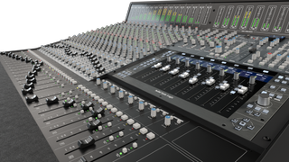 The new Solid State Logic mixing console. 