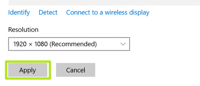 how to change screen resolution in windows 10