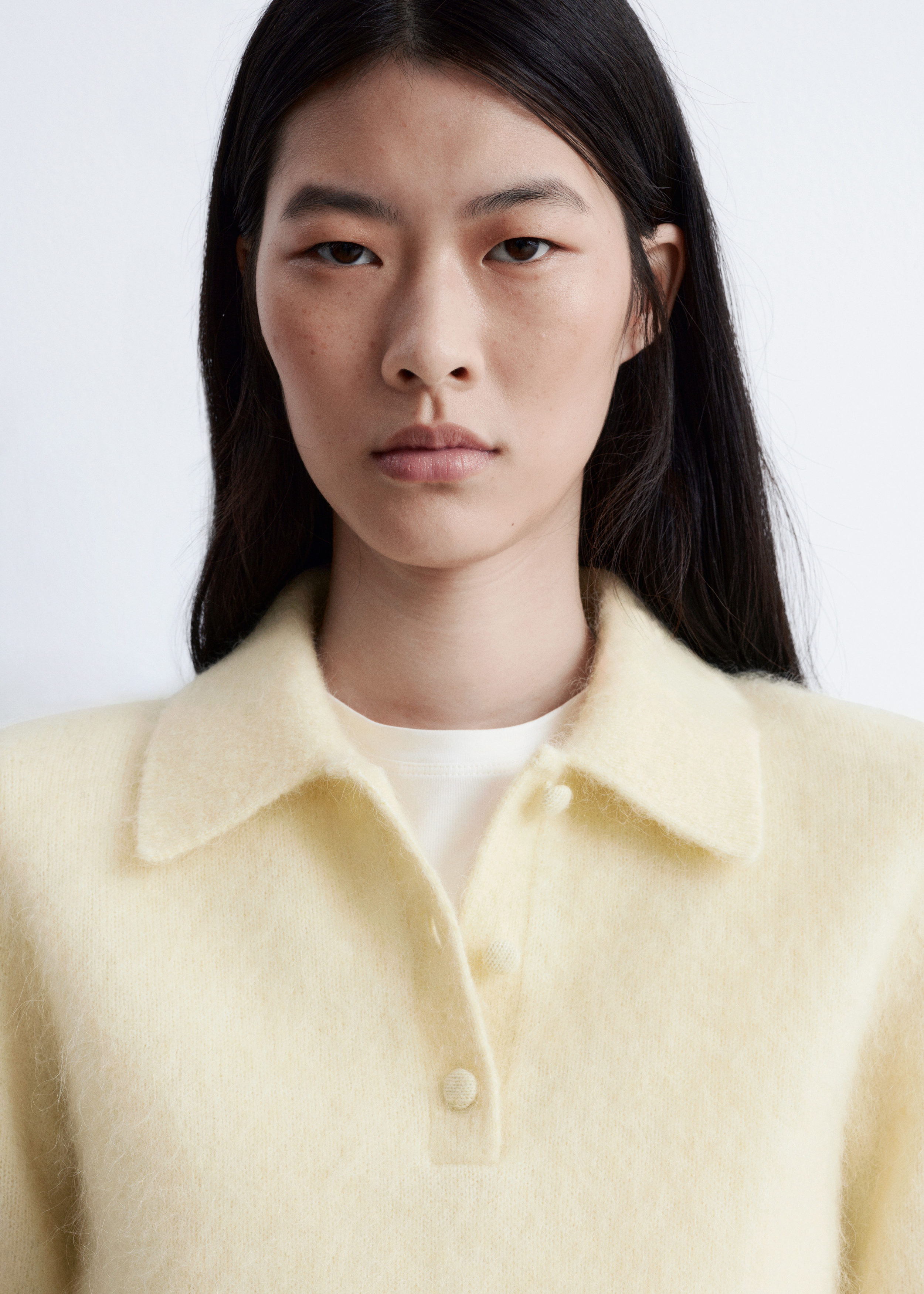 Brushed Knit Polo T-Shirt