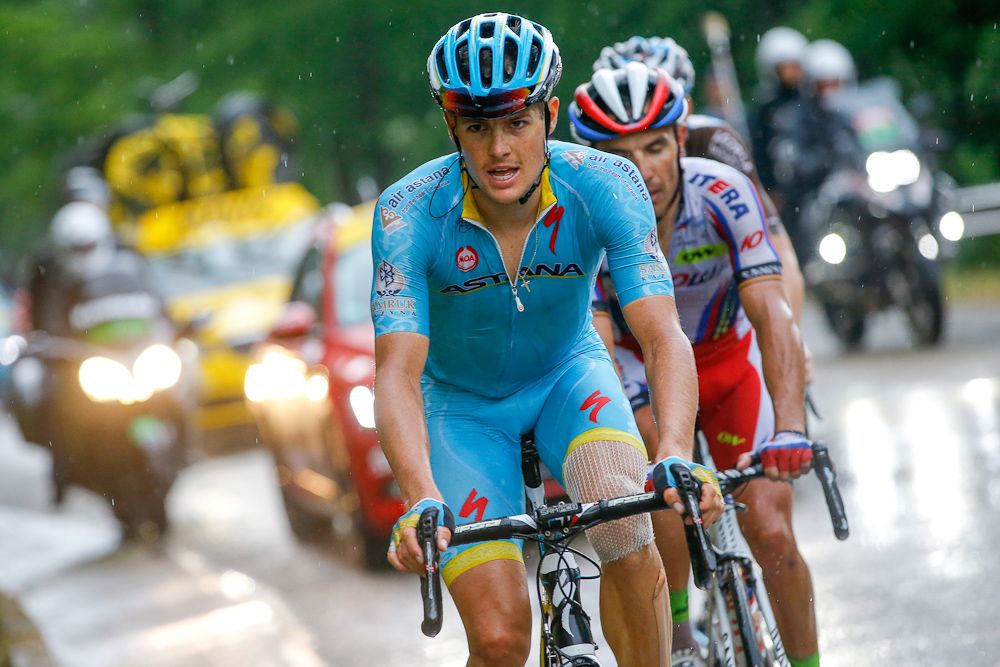 Jakob Fuglsang in the late breakaway.