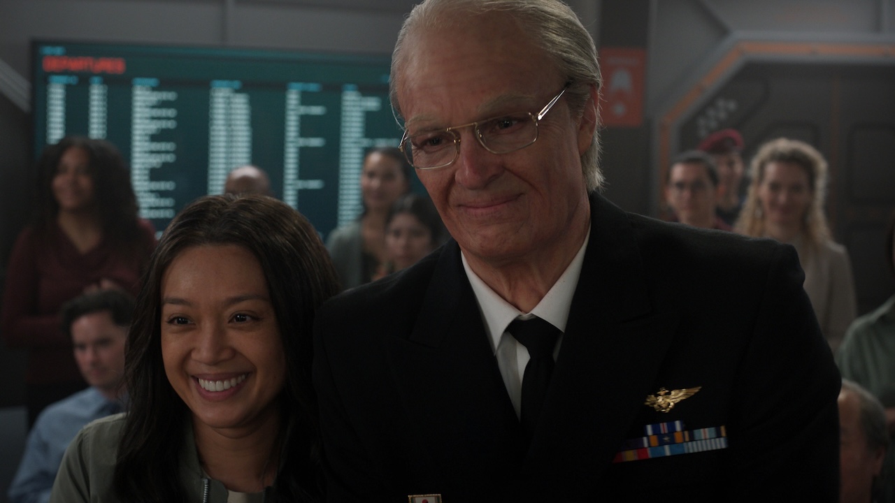 Kelly and Ed standing together in For All Mankind Season 5