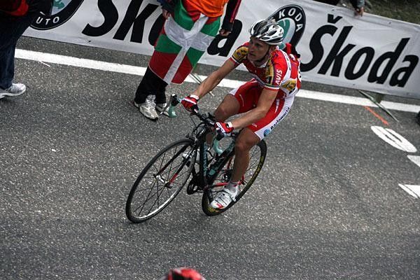 Enrico Gasparotto (Barloworld) struggles to the finish line.