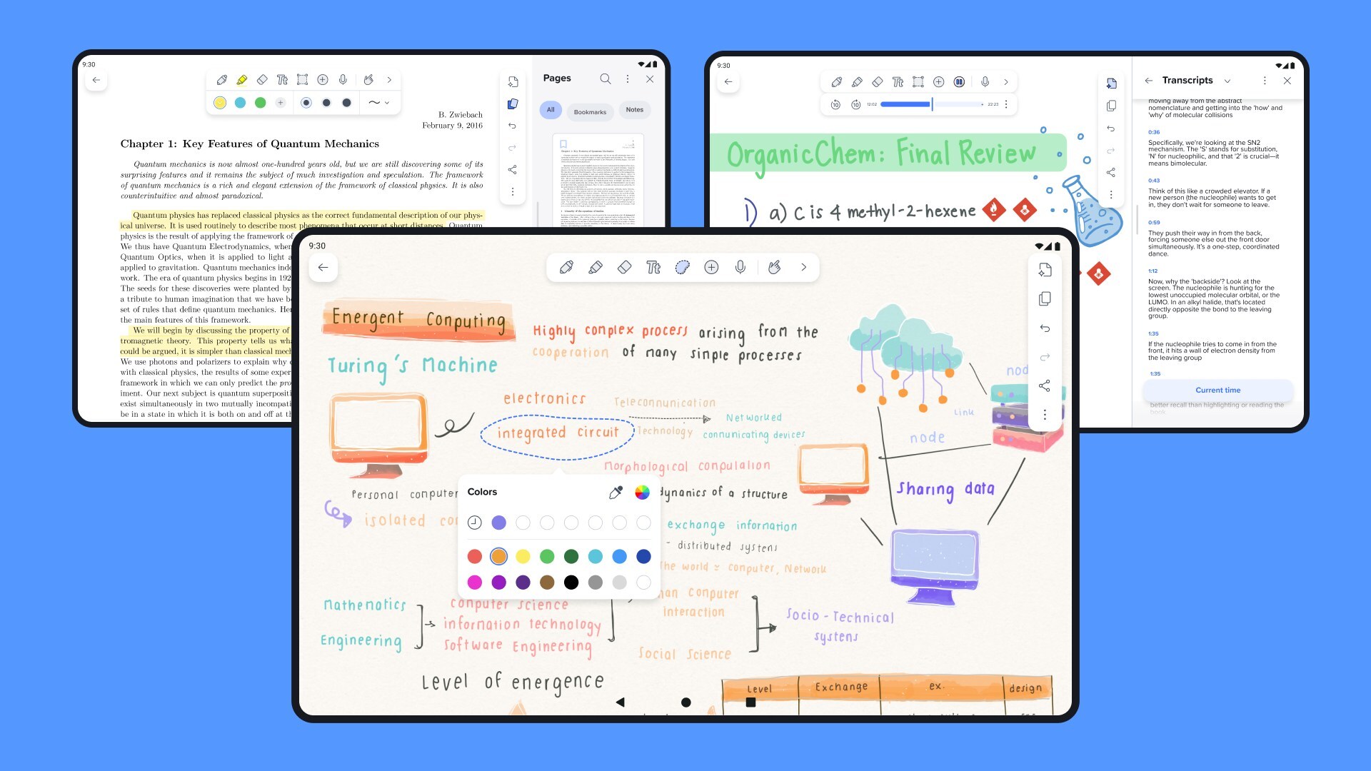 An early look at the Notability for Android user interface.