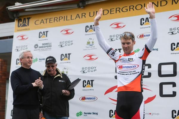 Ben Grenda (Team Polygon Australia) looks set to win the criterium jersey at Tour of Tasmania