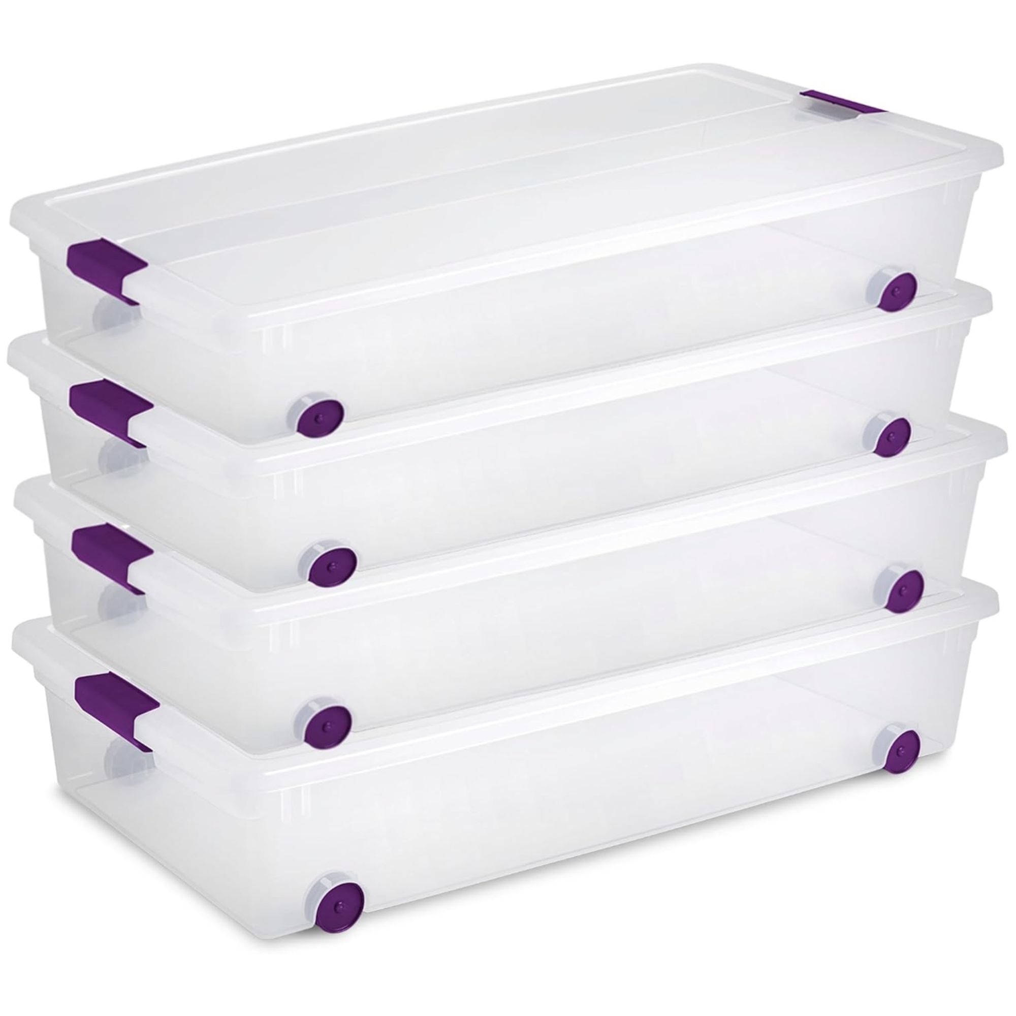 Sterilite 4-Pack 60 Quart ClearView Latch Box