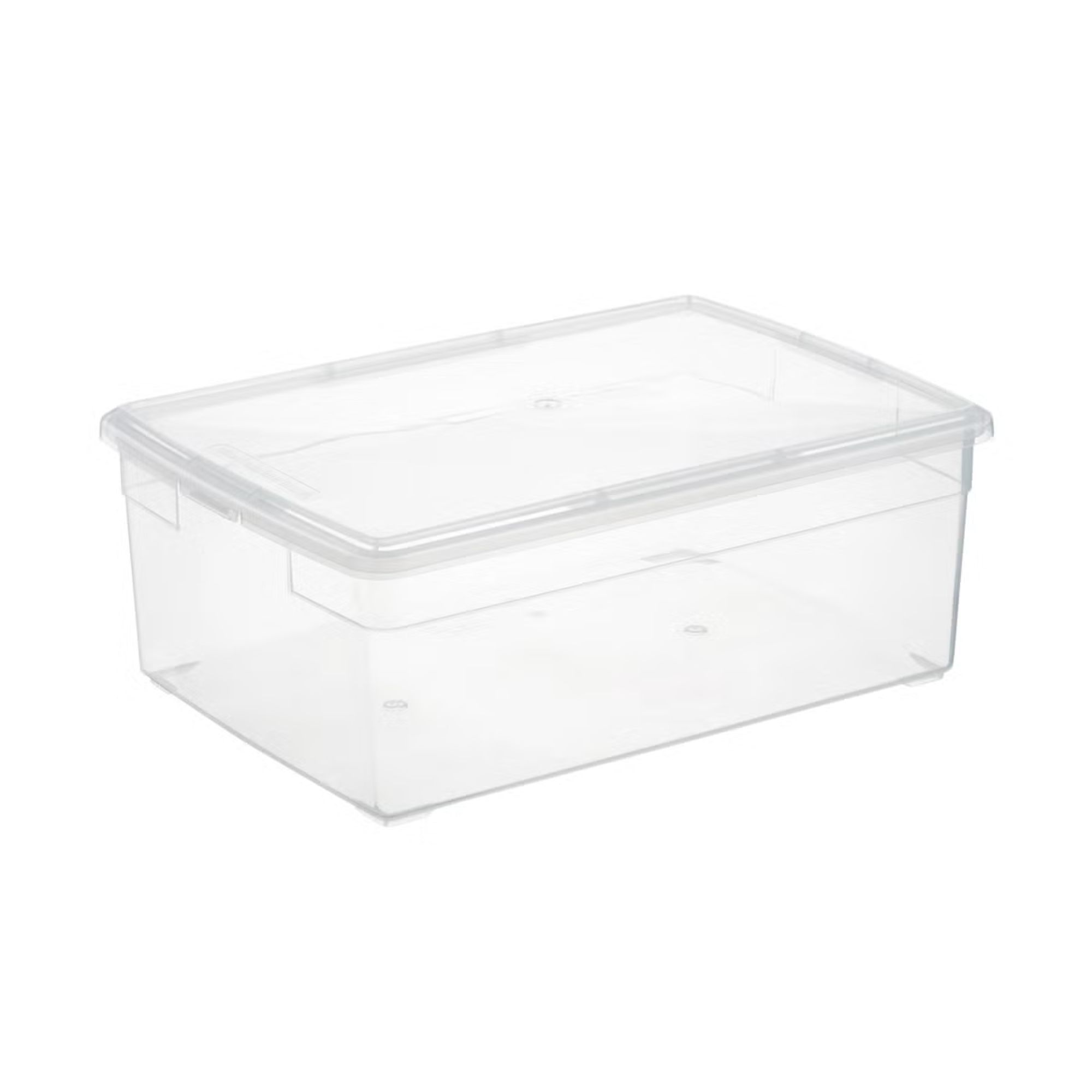 A clear container 