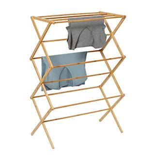 Honey-Can-Do Collapsible Clothes Drying Rack, Bamboo Dry-09508 Natural