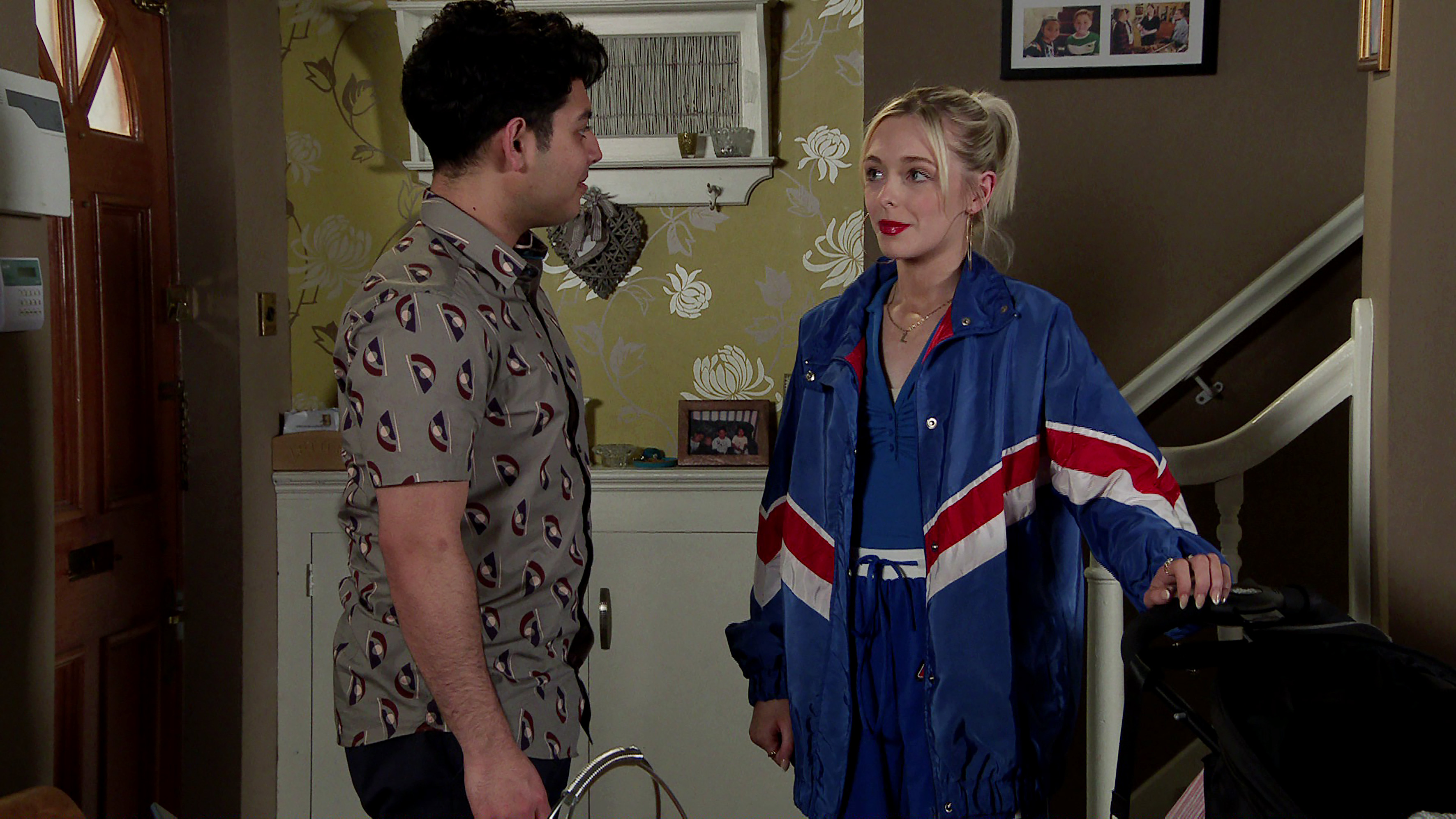 Lauren Bolton and Aadi Alahan in Coronation Street