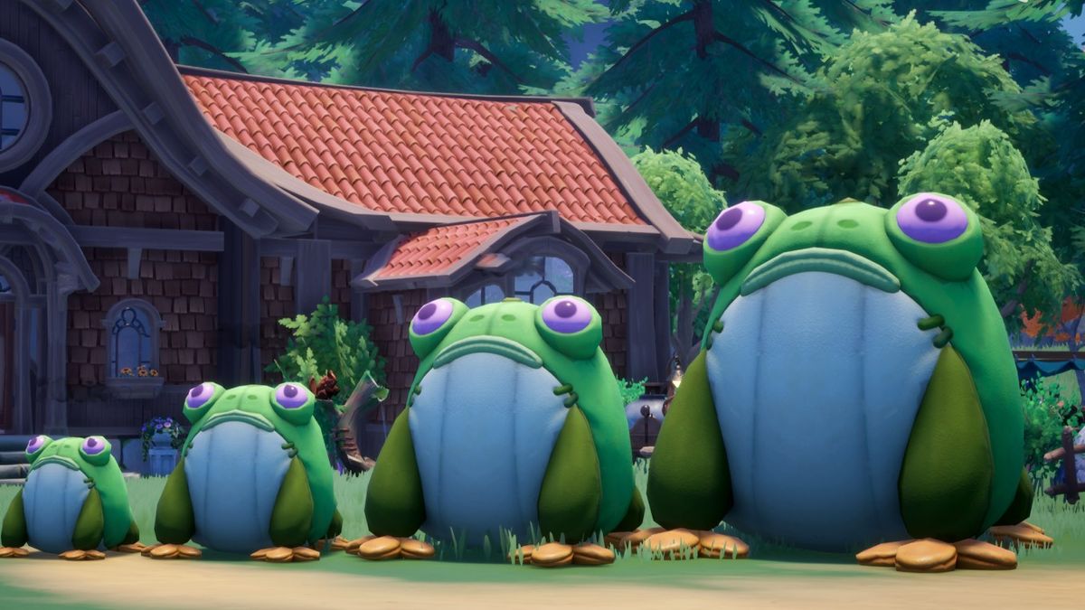 Cozy MMO Palia is threatening players with an increasingly enormous stuffed frog if they keep wishlisting it on Steam