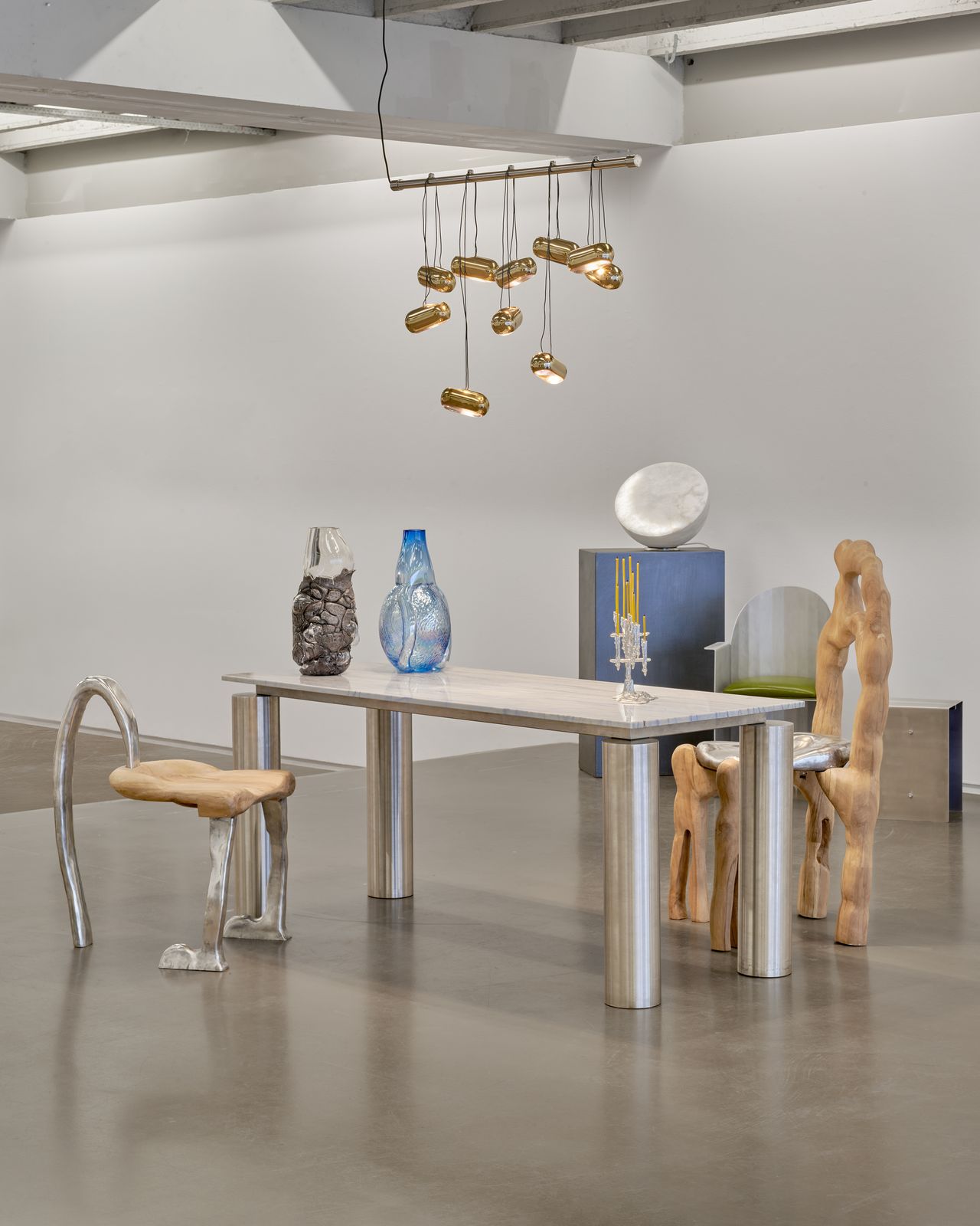 contemporary furniture in art gallery