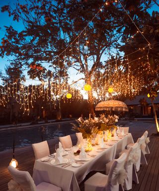 outdoor wedding lights