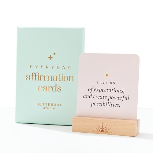 Affirmation Cards - Daily Affirmation for Positivity, Meditation Gifts, Stress Relief &amp;amp; Self Care Gifts, Manifestation Cards &amp;amp; Anxiety Relief, Health and Wellbeing for Women