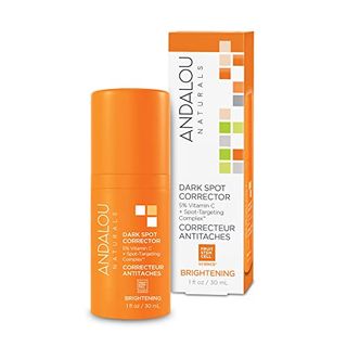 Andalou Naturals Dark Spot Corrector, Brightening Face Serum with Vitamin C, Hyperpigmentation Treatment to Even Skin Tone & Reduce Appearance of Acne Scars, Age Spots & UV Damage, 1 Oz