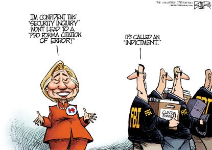 Political Cartoon U.S. Hillary Investigation
