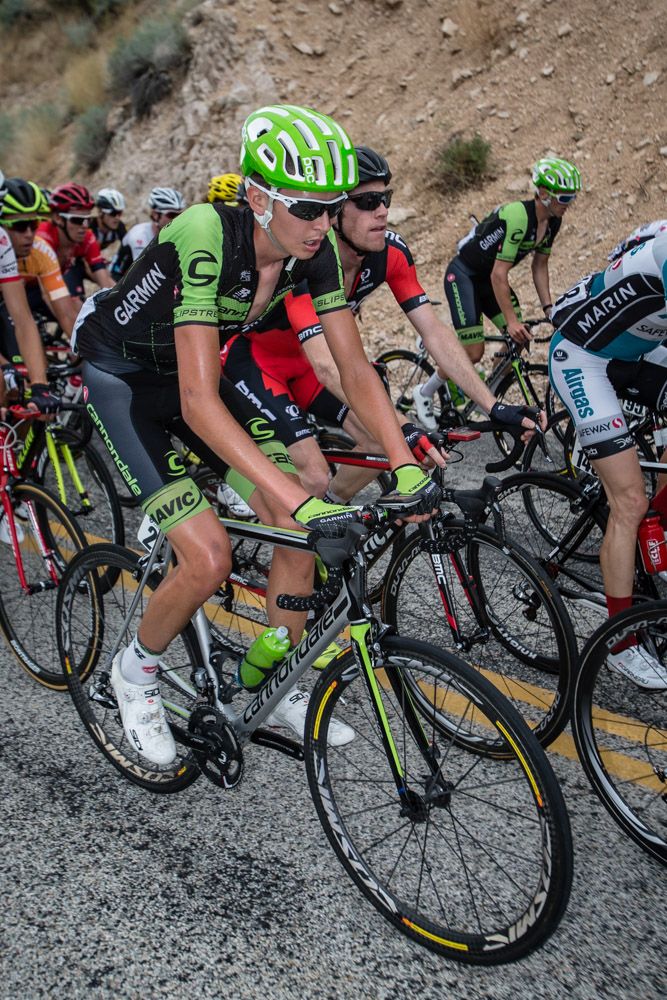 Joe Dombrowski (Cannondale) on the climb.